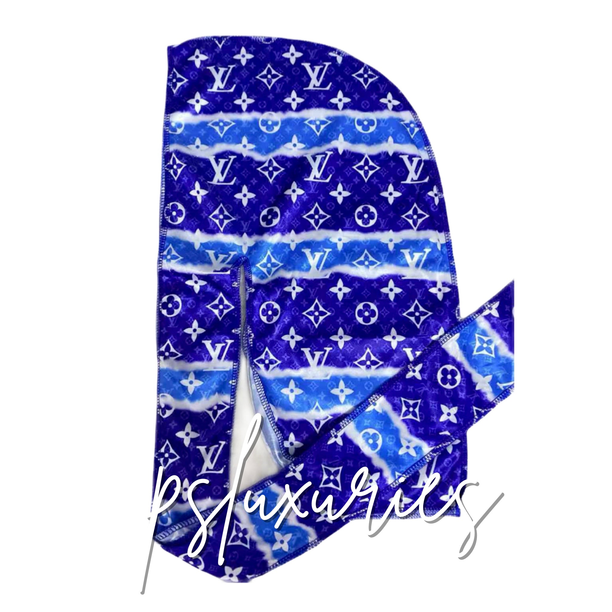 Blue Louis Vuitton And Supreme Durag A98 – PS LUXURIES